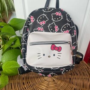 Hello Kitty Mini Backpack - Black & White with Pink Bow